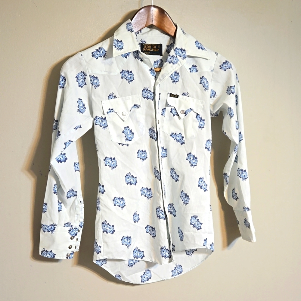 1) Vintage Blue Western Shirt